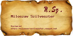 Miloszav Szilveszter névjegykártya